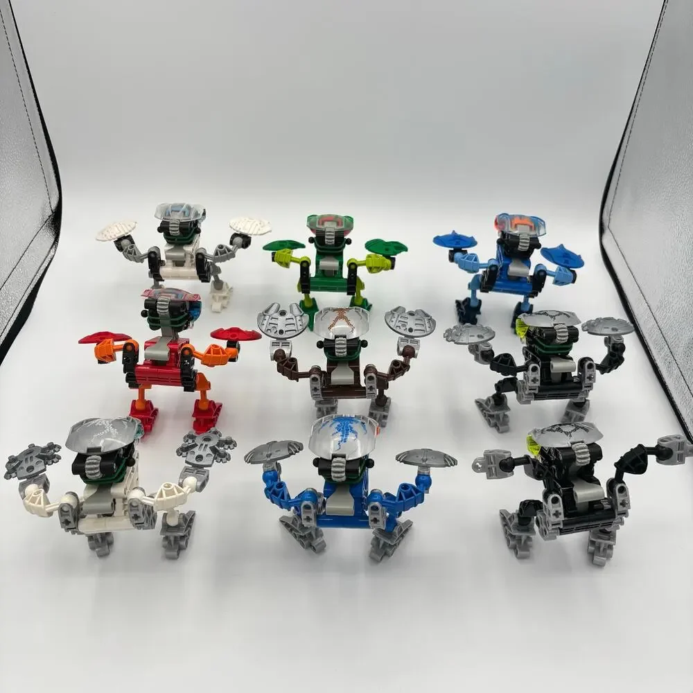 LEGO BIONICLE: Bohlok & Bohlok Kal Lot of 9 w/ All 9 Krana - READ DESCRIPTION